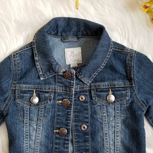 1989 Place Girl's Blue Jeans Jacket, SIZE XS/TP 4. - Picture 2 of 13